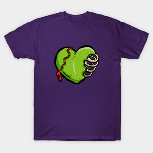 Love My Green Voodoo Dead Zombie Heart T-Shirt